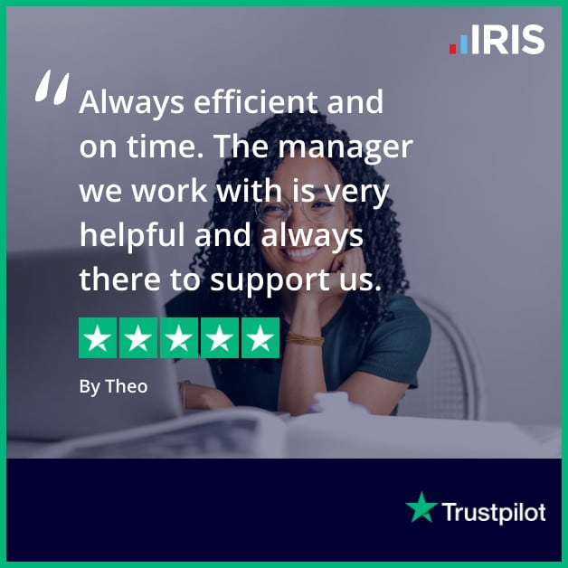 Trustpilot FMP Account Manager Theo | IRIS Payroll for Accountants